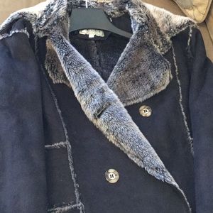 Full length shearling coat